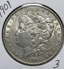 1901 MORGAN SILVER DOLLAR, AU DETAILS