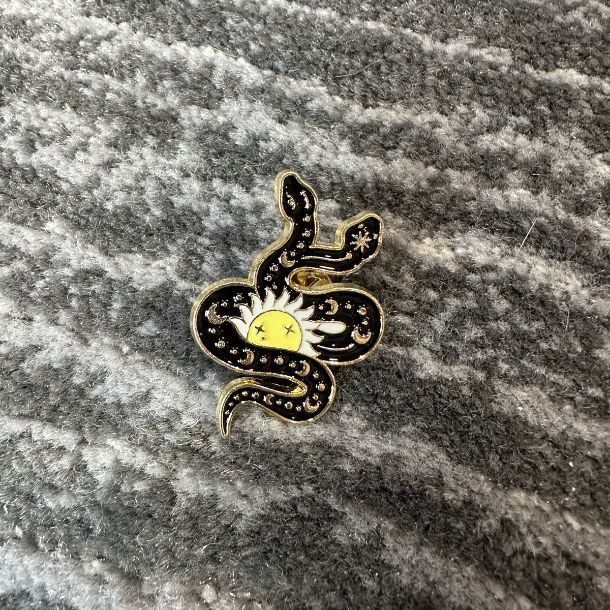 Taylor Swift Enamel Pin Inspired Reputation Snake Black 2 Head