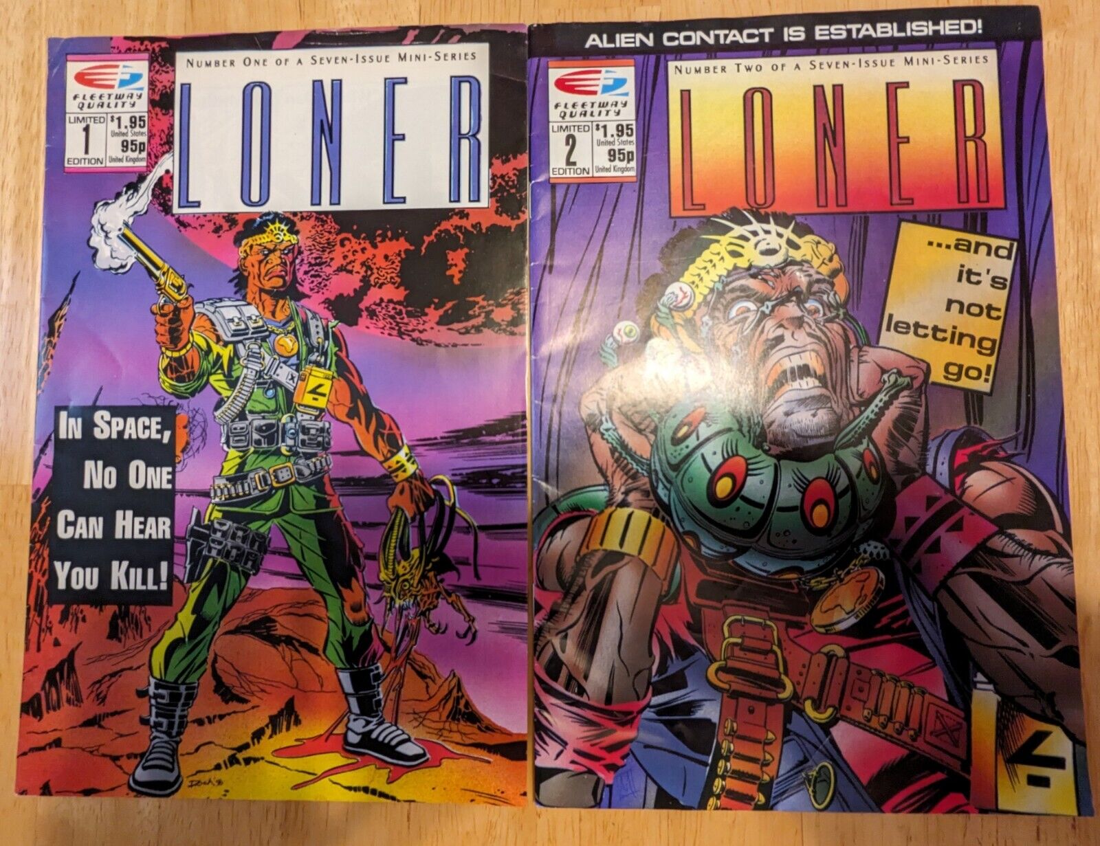 Loner #1 & #2 1990 Fleetway Quality Comics