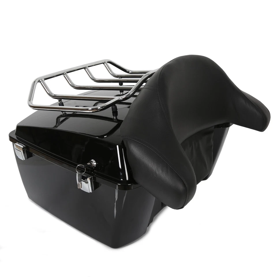 King Luggage Trunk Backrest Rack For Harley-Davidson Road King Glide 1997-2013 - Image 2 of 4