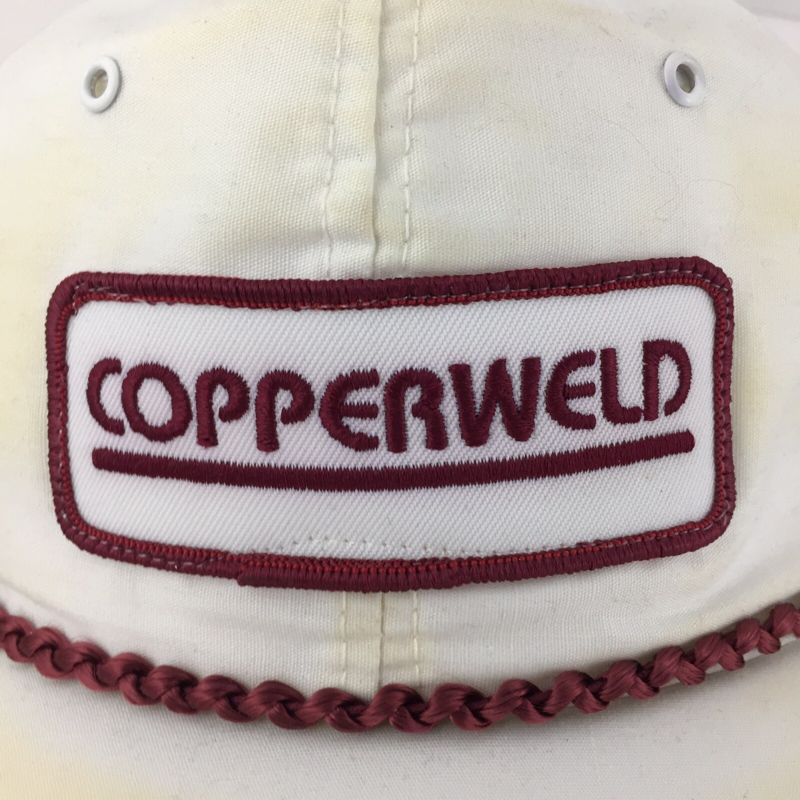 Vtg Copperweld Patch Hat Spell Out Script Logo Ma… - image 8