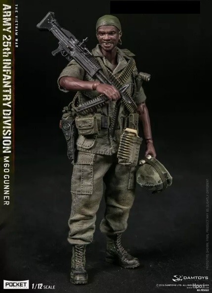DAMTOYS Pes010 Pocket Elite Series Army 25 Infantry Division M60 Gunner Vietnam