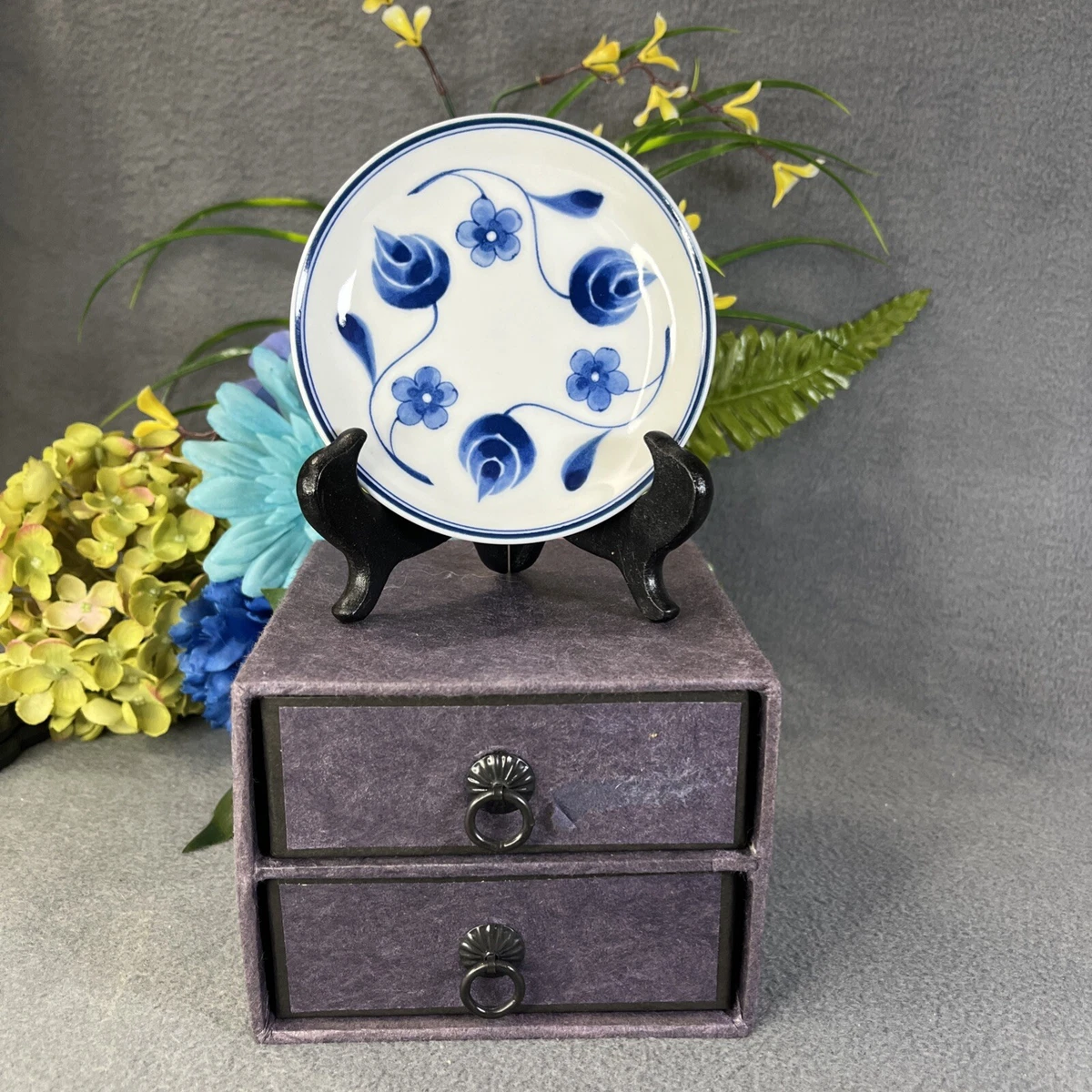 Plat Ovale Gorham Lenox Chancellor – Blanc, Bleu, Or – 14″ – Neuf En Boîte