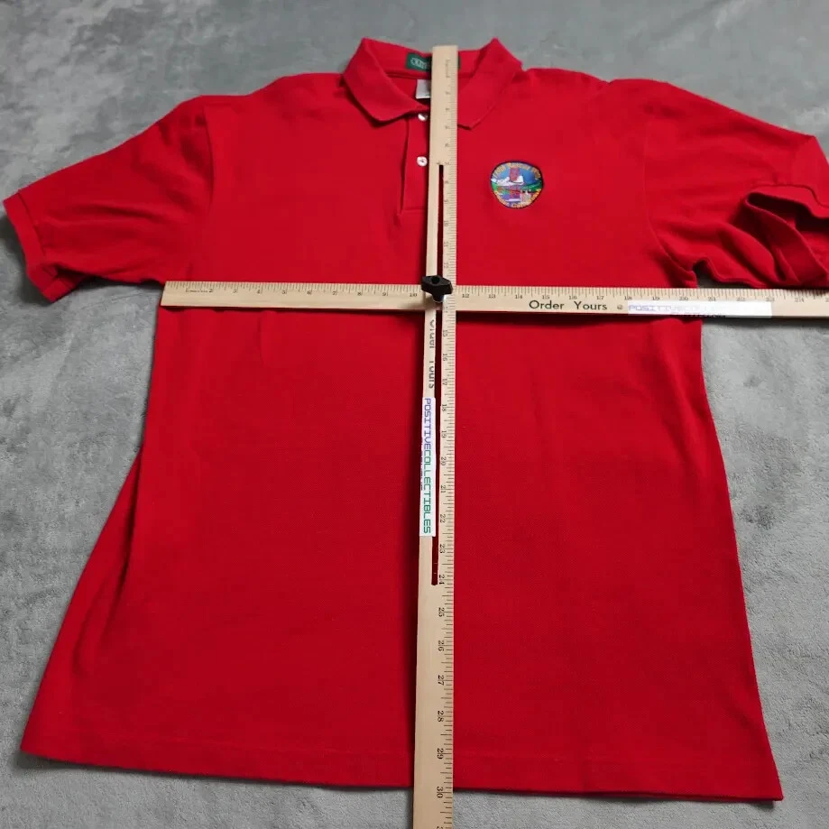 Golden Gate Guard 129th Rescue Wing Polo Shirt Men's Large Red Patch Logo Pullo - Image 3 of 4