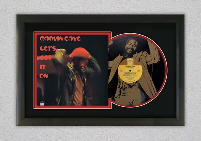 Marvin Gaye Lets Get It On Limited Edition Laser Etched Black Vinyl Display