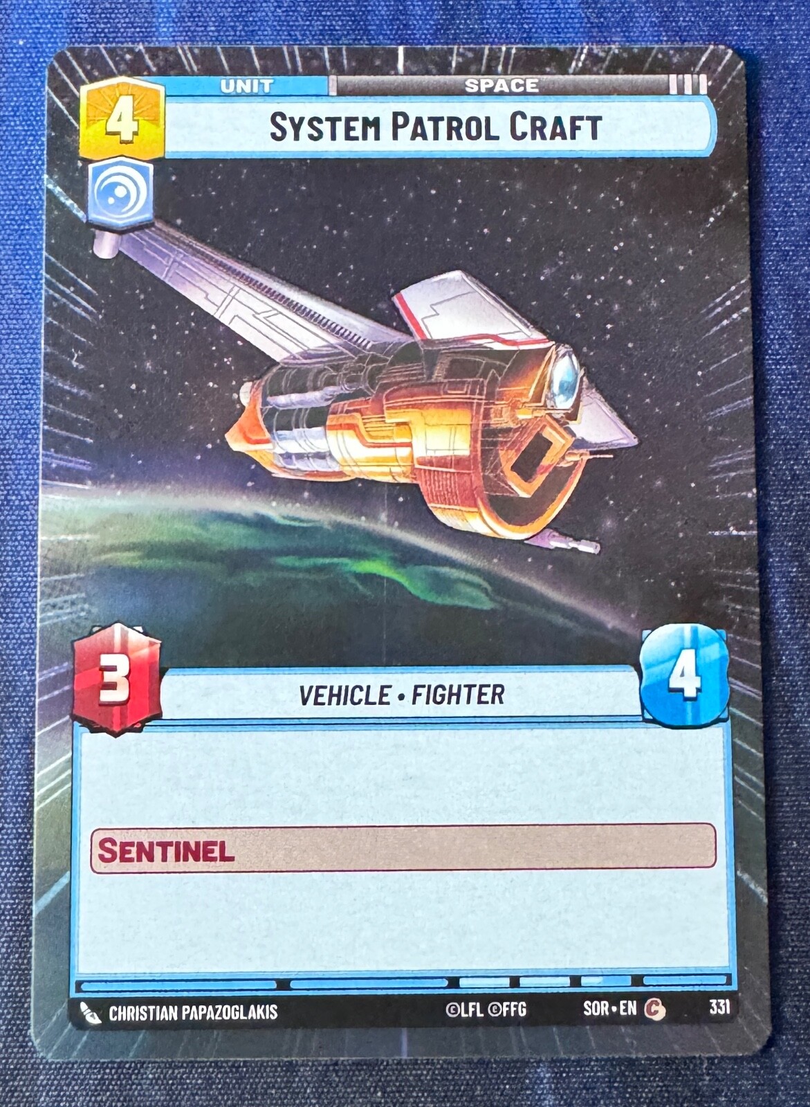 Star Wars Unlimited Spark of Rebellion System Patrol Craft Hyperspace Card