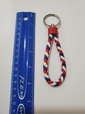 Brand New Keychain Leather rope strap weave Key chain Keyring Key fob Multicolor