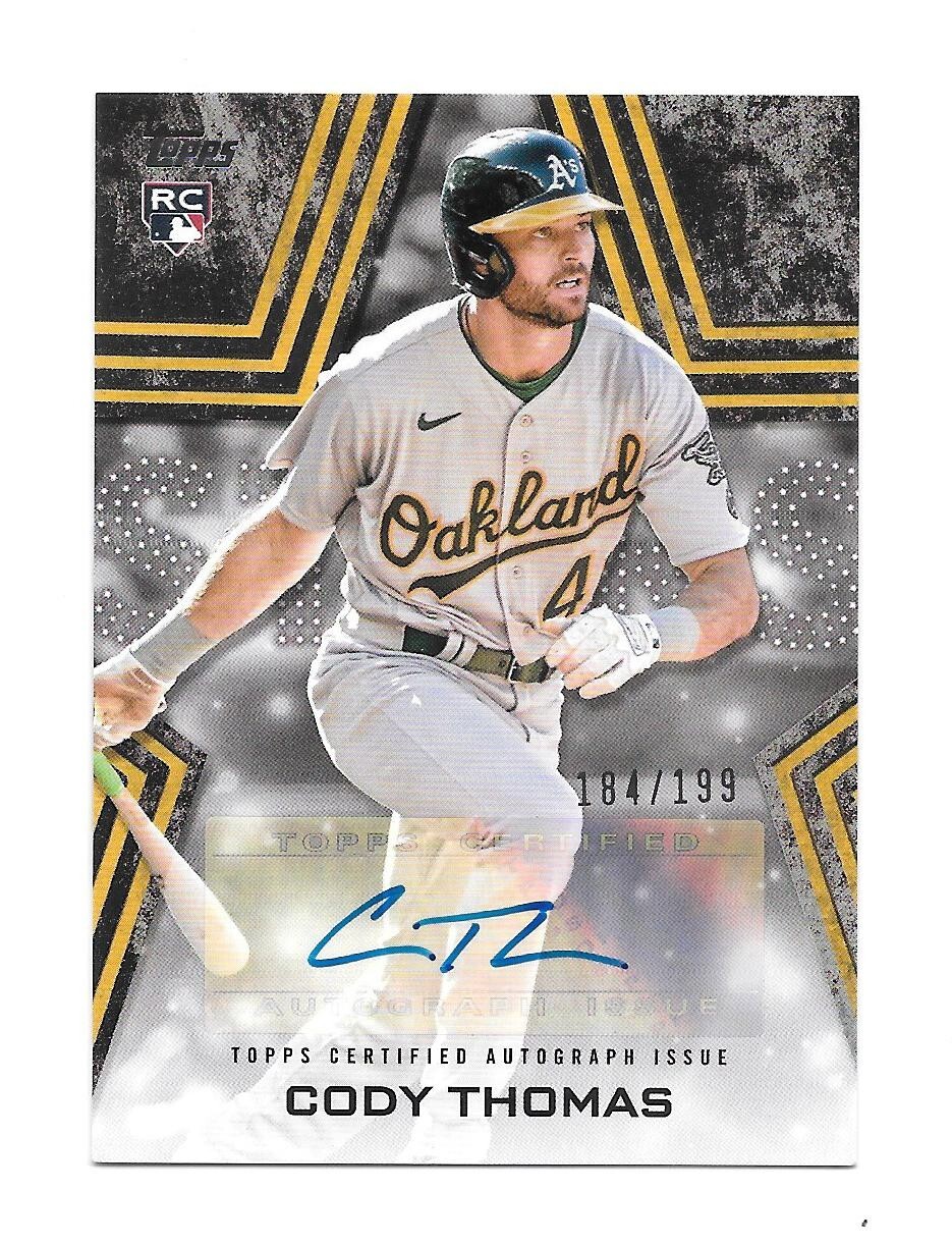 2023 Topps Series 2 CODY THOMAS RC Black Baseball Stars Autograph #/199 ...