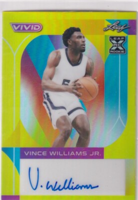 Leaf Vivid 2023 No. BA-VWJ Vince Williams Jr. Rookie Auto Yellow 37/50