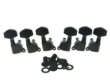 Wilkinson 3L3R E-Z Post Guitar Tuners Tuning Pegs fits Acoustic Guitars Black
