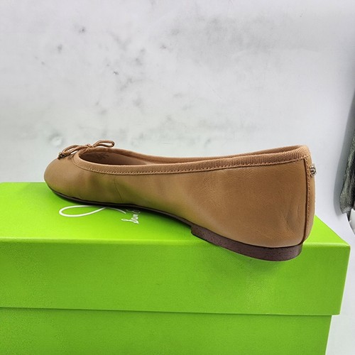 Sam Edelman Felicia Luxe Emblem Bow Ballet Flats Women's 5.5M Tan Leather SlipOn - Picture 10 of 16
