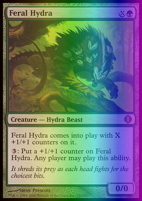 Magic the Gathering MTG Feral Hydra (131) Shards of Alara   LP FOIL