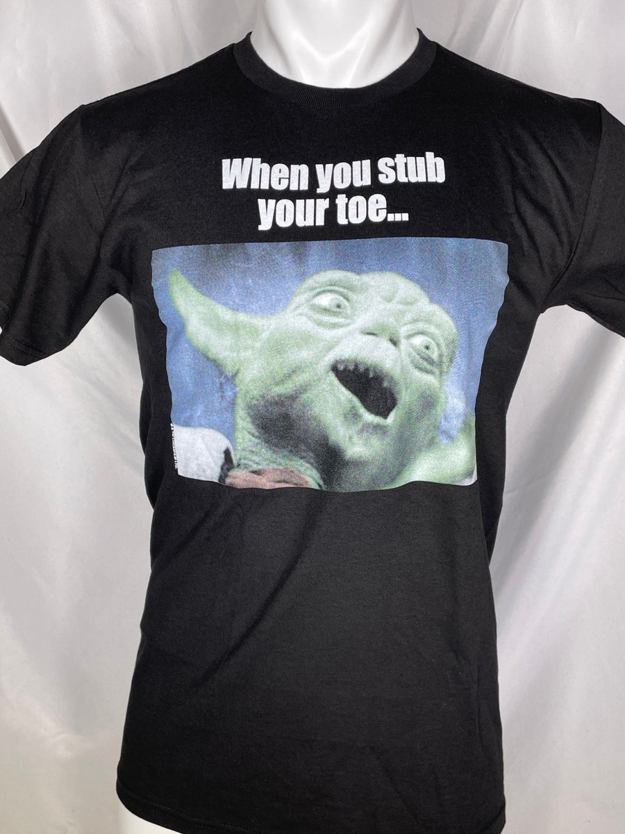 Star Wars Yoda When You Stub Your Toe Men's T-Shirt - Black | eBay