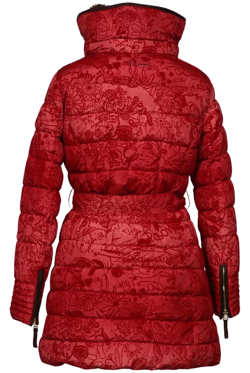 Desigual Mantel Damen Jacke Parka Gr. 40 Rot #m31pegx
