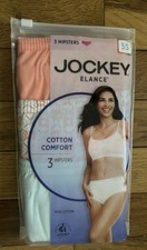 Size 5 Small Jockey 3-Pack Elance Hipster Panty Comfort Underwear 100 Cotton