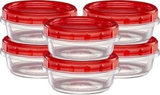 8 Ounce 10 Pack Twist cap Containers Clear Bottom With Red Screw on Lids Twist