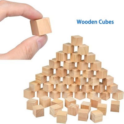 10mm-30mm 100 Stücke Natürliche Holzwürfel Holzspielzeug Handwerk Geschenke DIY