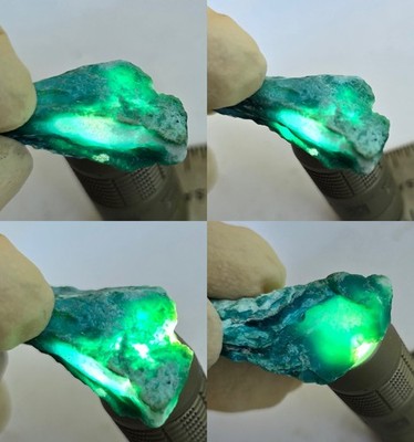 3 Piece 17.2 Grams Gem Silica Chrysocolla High Clarity Slab Or Cab