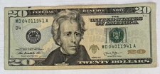 BIRTHDAY/ANNIVERSARY $20.00 CURRENCY Note # 04-01-1941