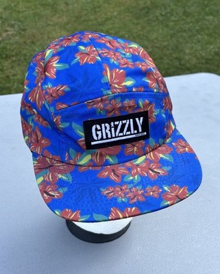 Grizzly Griptape Diamond Supply Co Skateboard Floral 5 Panel Wide Brim Ball Cap