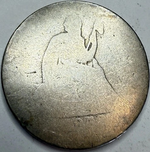 1853 O Rays Seated Liberty Silver Quarter Exact Coin Imaged #SL314