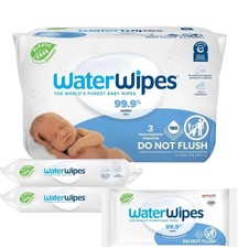 Waterwipes Plastic-Free Original-Baby Wipes, 99.9 Water Based Wipes, Unscented