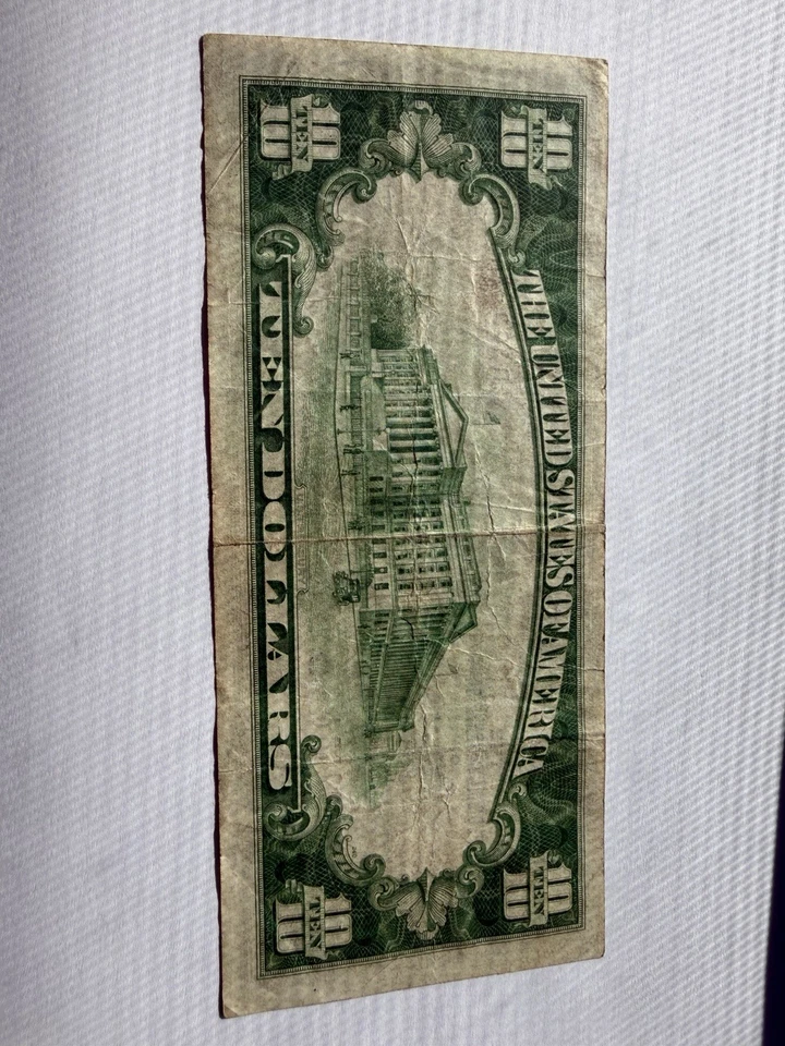1929 $10 Federal Reserve Banknote Cleveland, OH Brown Seal - Image 4 of 4