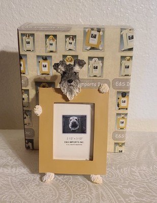 Schnauzer Dog 3D Picture Frame Fits 2.5''x3.5'' Picture,  E & S Imports 