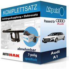AUTO HAK Anhängekupplung abnehmbar und TOWTEC E-Satz 7polig für Audi A1 10- neu