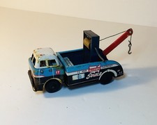 VINTAGE MARX ALLSTATE 24 HOUR SERVICE TIN FRICTION TOW TRUCK STILL HAS HOOK VG