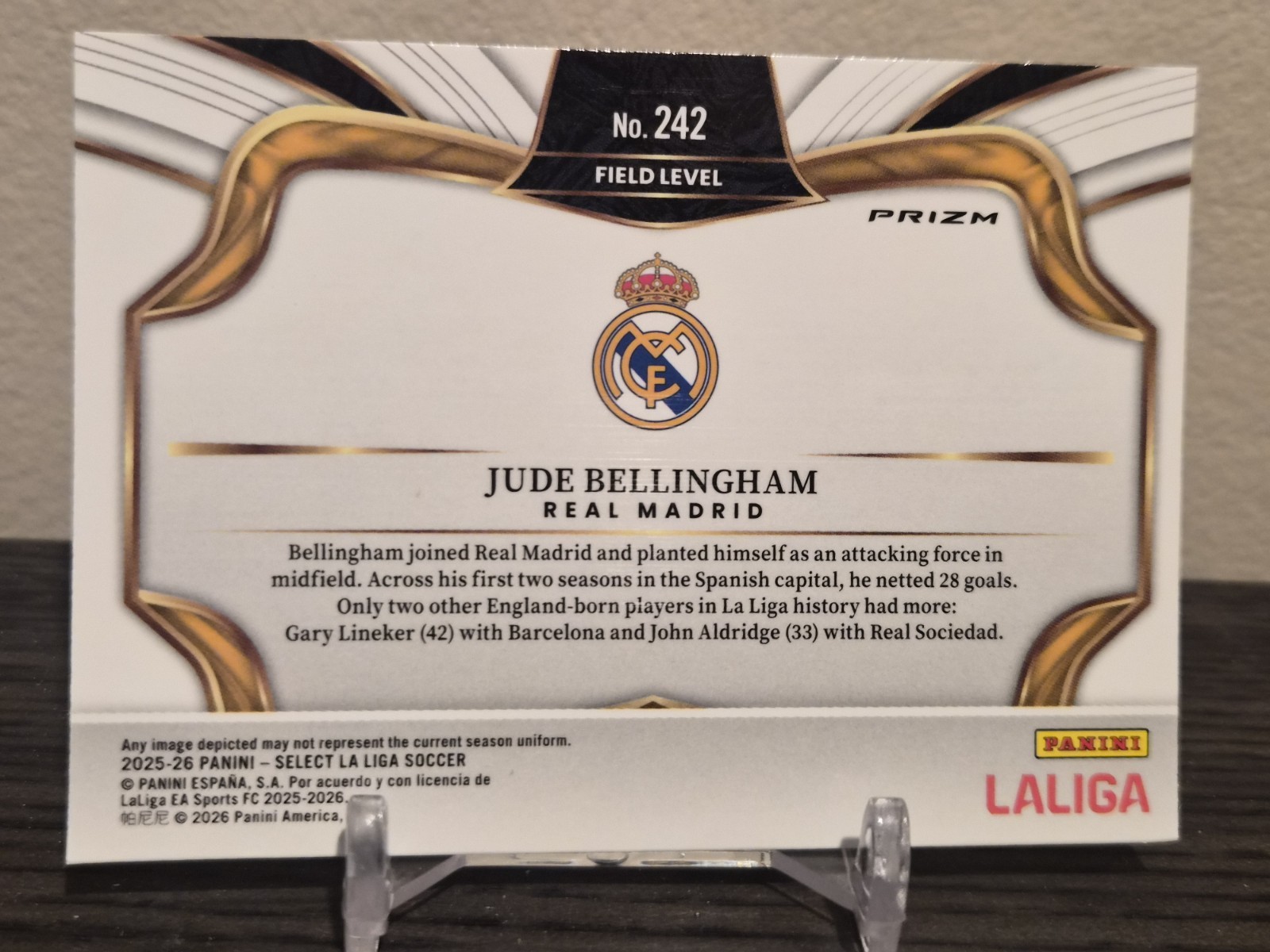 2025-26 Select La Liga Jude Bellingham Field Level Purple Mojo Prizm #242 view 2