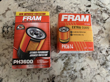 Lot Of 2 Fram Oil Filter Ph3614 Ph3600 Extra Guard Extended Performance Lot Of 2 Fram Oil Filter Ph3614 Ph3600 Extra Guard Extended Performance