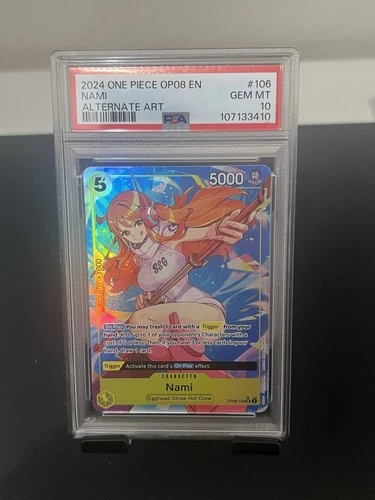Nami OP08-106 Alternate Art Two Legends One Piece 2024 PSA 10 English Edition