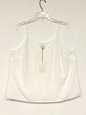 NEW A New Day Women's Chiffon Tank Size 2XL White Adjustable Strap Lined Top
