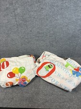 Vintage Sesame Street Flat Twin Bed Sheet Set Of 2 Pillowcase  read Description