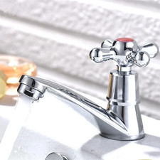 Zinc Alloy Basin Sink Faucet Single Hole Sink Tap Hot Cold Mixer Wash Tap Hotel