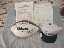 REGGIE WHITE SIGNED FOOTBALL & HAT CAME DIRECT FROM REGGIE WHITES SON SIGNED LOA