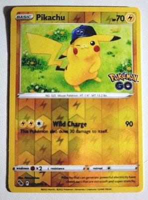 Pikachu HP70 2022 Reverse Holo *Pokemon Go* Collectible Card No