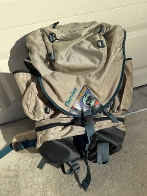 DECATHLON CHEROKEE Backpack Travel Camping Multi-day Hiking Tan Green Large 60L?
