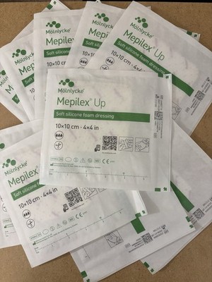 Mepilex Up 4 X 4 Inch Without Border Without Film Backing Silicone  15/no box