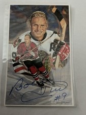 BOBBY HULL #9101/10,000 AUTOGRAPHED LEGENDS OF HOCKEY CARD HOCKEY HOF BLACKHAWKS