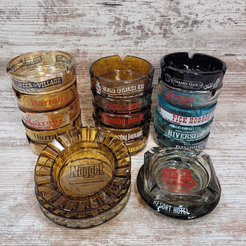 Ashtray Casino Nevada Glass Vintage Ash Tray Lot Of 20