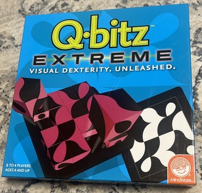 Q-Bitz Extreme Visual Dexterity Unleashed COMPLETE Brain Teaser Game 1/2 New