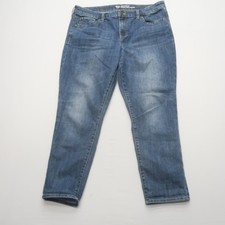 Gap Factory Womens Girlfriend Jeans Size 14 Mid Rise Crop Relaxed 27" Inseam