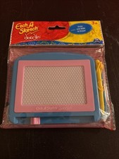 Etch A Sketch - Doodle - Red  Yellow - Draw  Slide To Erase - 5" x 4"