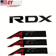 Black Red For Acura 2025-2026 1x Rdx 3x A-spec Aspec Rear Trunk Badge Emblem Black Red For Acura 2025-2026 1x Rdx 3x A-spec Aspec Rear Trunk Badge Emblem