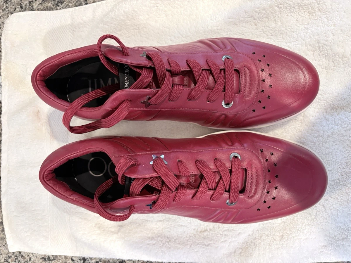 Jimmy Choo Men Size EU 43 US 10 Red Leather White Sole Slip On Casual Shoes Jimmy Choo Sneakers for Men for Sale | Shop Men main image 2