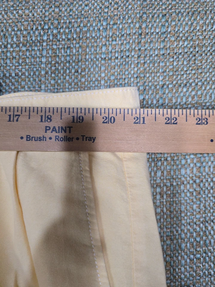 Saddlebred Mens Classic Fit Shorts Size 42W 100% Cotton Yellow - Изображение 2 из 4