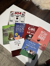 the Oatmeal  Inman lot cat grizzly bear dolphine dogs unhappy 404 7 books total