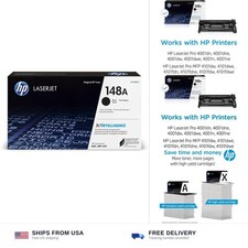 HP 148A Black LaserJet Toner Cartridge This Cartridge Works LaserJet Pro 40...
